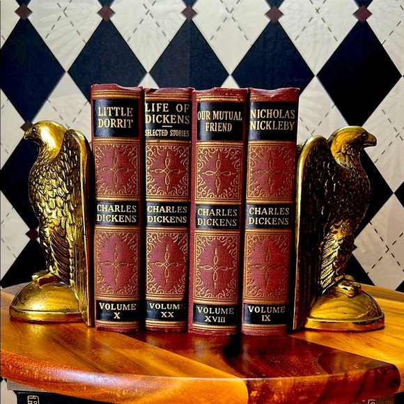 Vintage USA Solid Brass Bookends Soaring Eagle – Pair – 6+ lbs - Picture 2 of 16